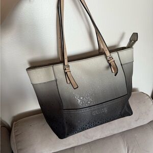 GUESS Black and grey Gradient Tote Bag